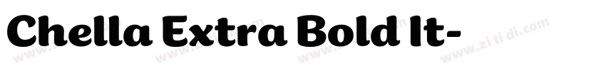 Chella Extra Bold It字体转换
